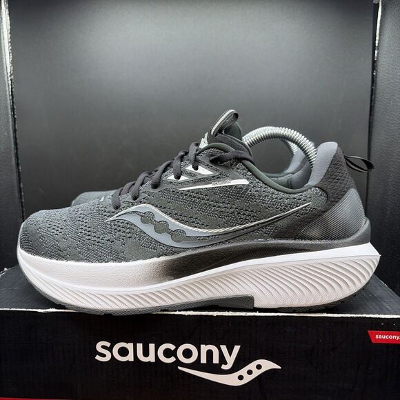 Saucony Echelon 9 Mens Size 7.5 XW Running Shoes Black White Sneakers NEW main image 10